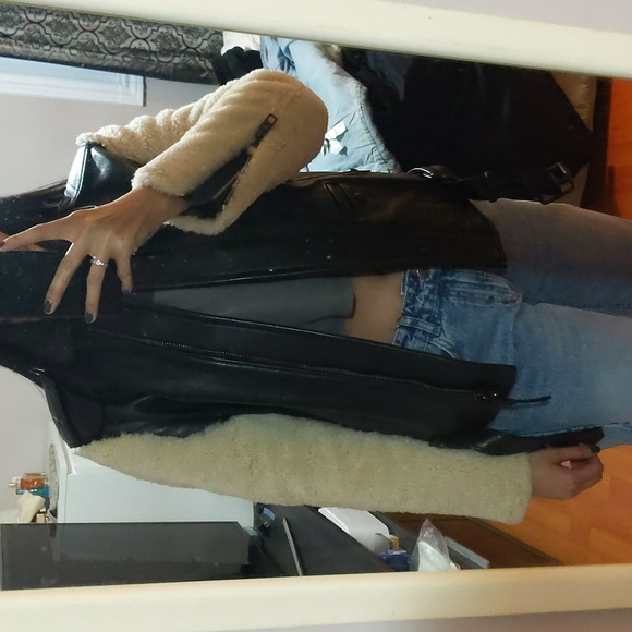 COACH SHEEPSKIN SLEEVE LEATHER JACKET - Picture 12 of 12